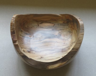 This spalted bowl won a highly commended certificate for Dave Bowles